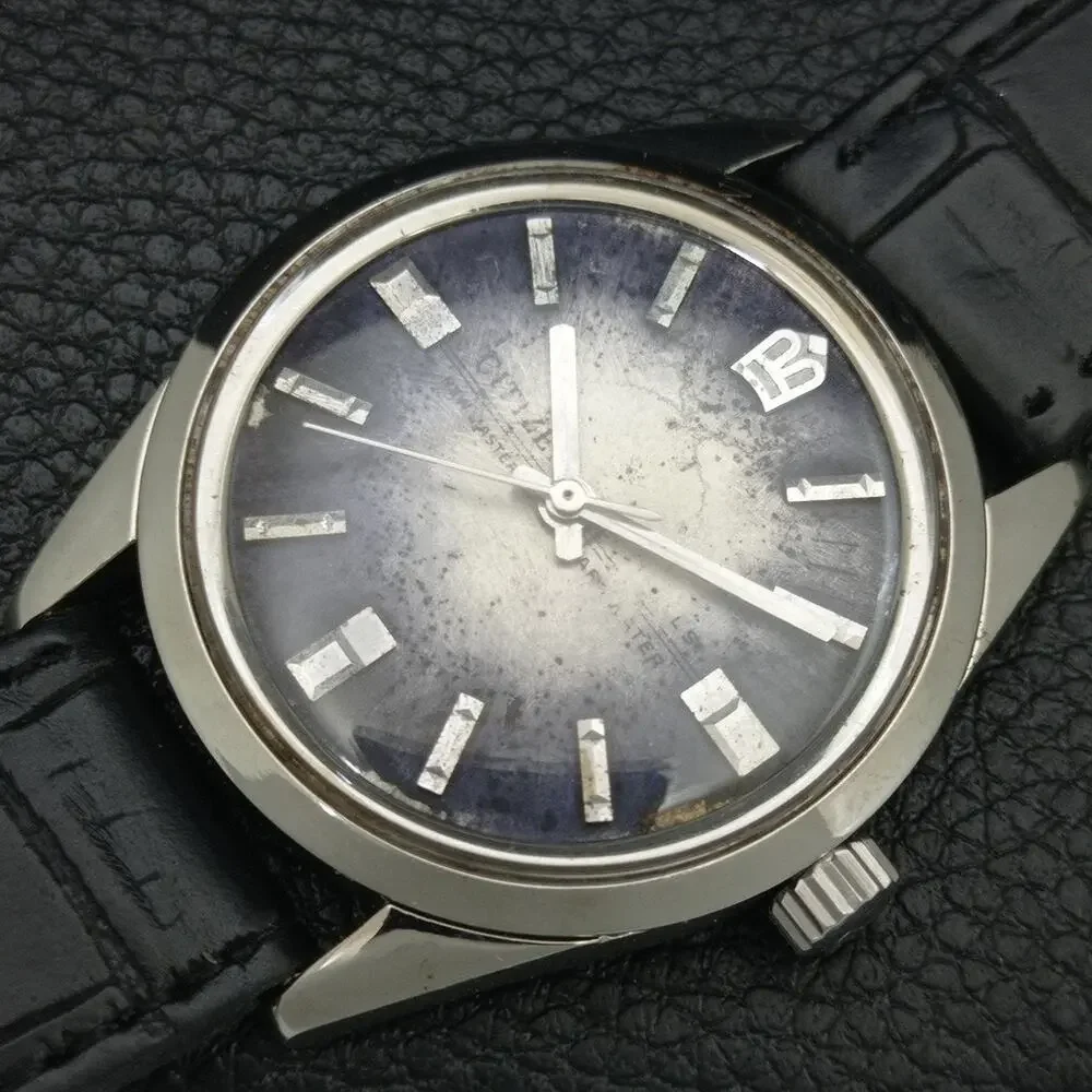 Vintage 1986 Citizen Manual Wound Mens Silver Watch & Silver accents